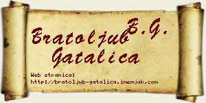 Bratoljub Gatalica vizit kartica